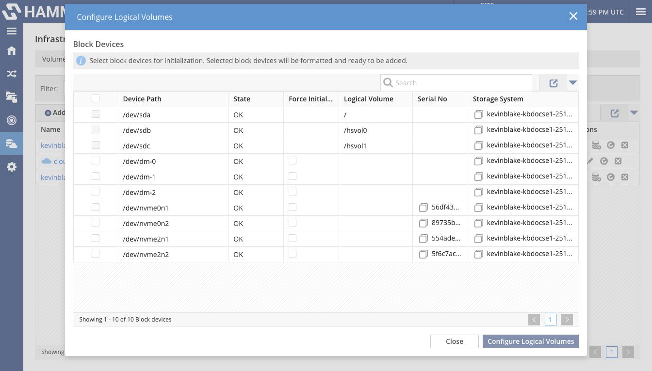 admin configuring the logical volumes image1
