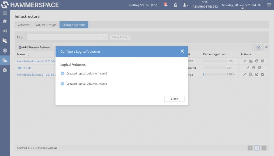 admin configuring the logical volumes image2