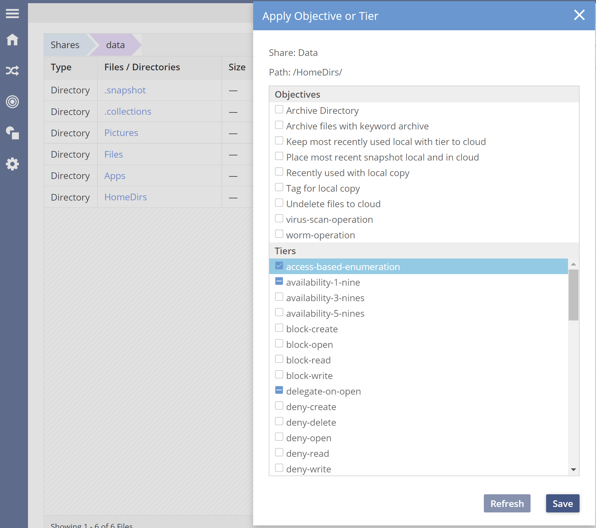 admin enabling abe for a sub folder using the gui image1