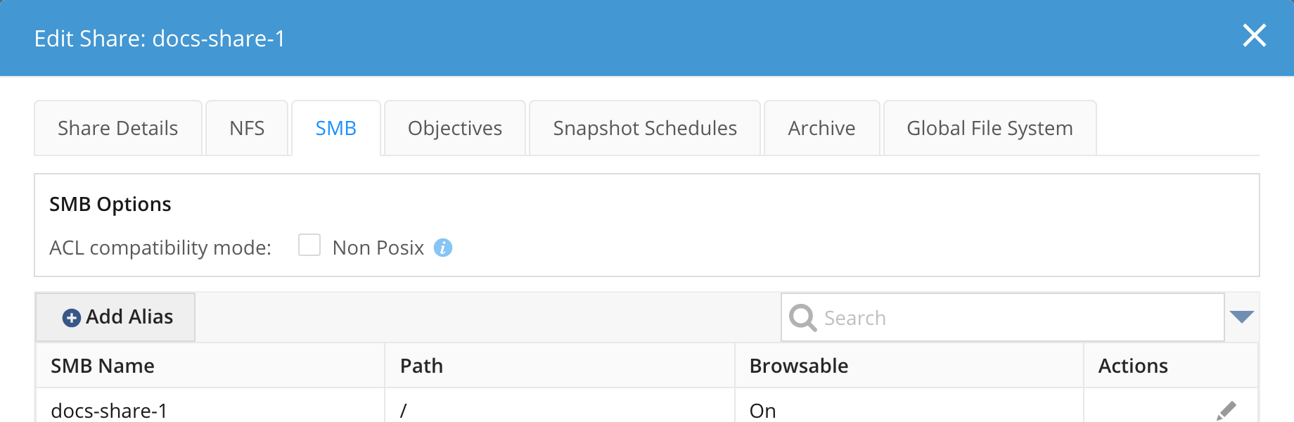 admin setting aliases for smb image1