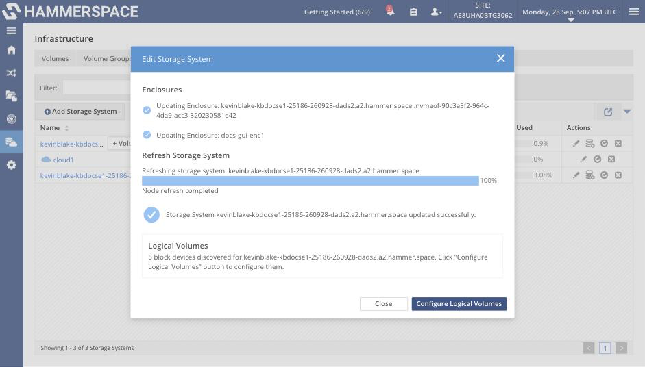 admin changing an enclosures connection settings image1