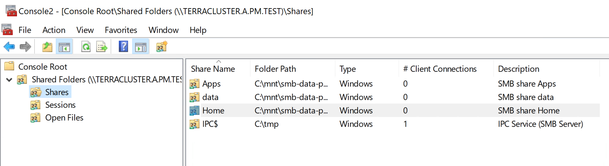 admin configuring a share to send auditing events image1