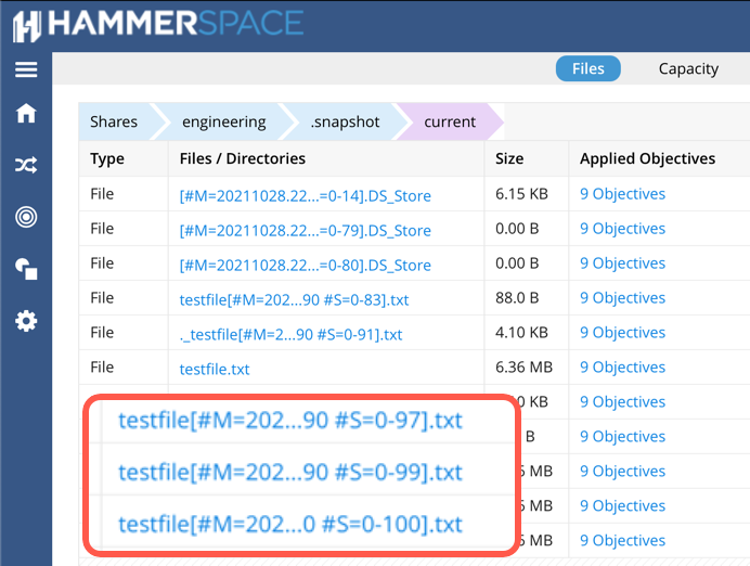 admin locating versioned files image1