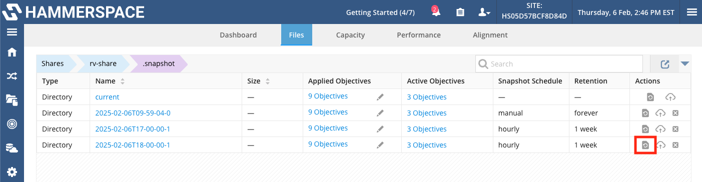 admin restoring a snapshot image1