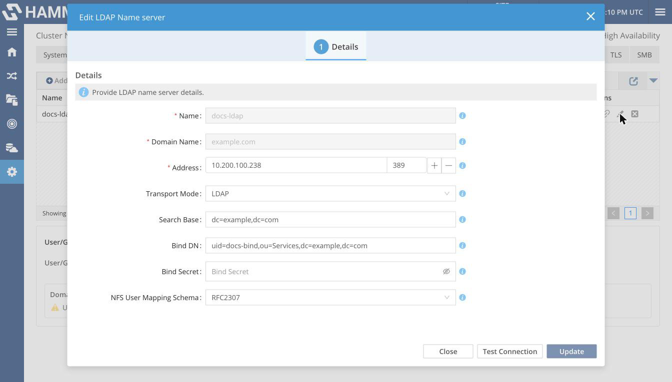 admin updating an ldap name service image1