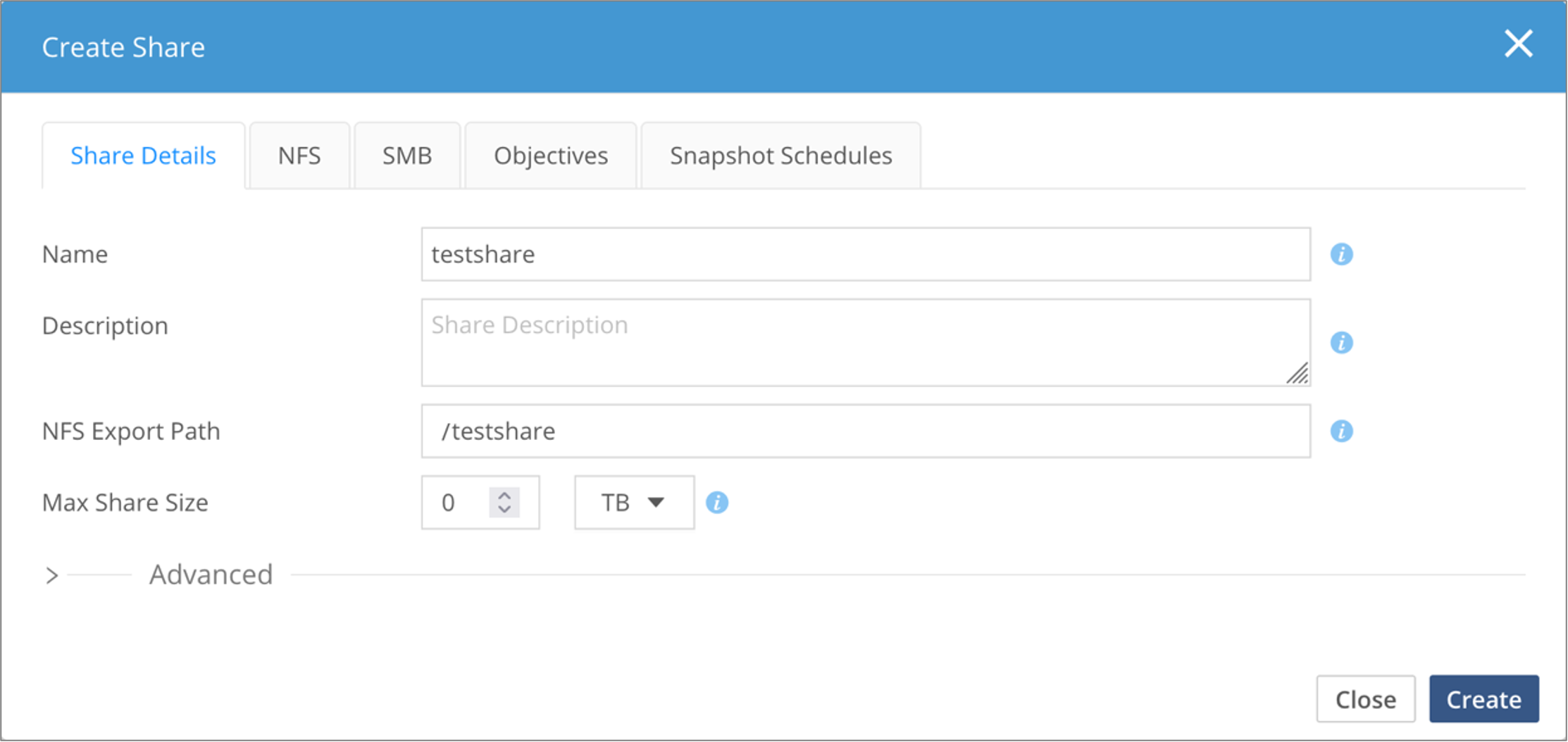 azure creating a share image2