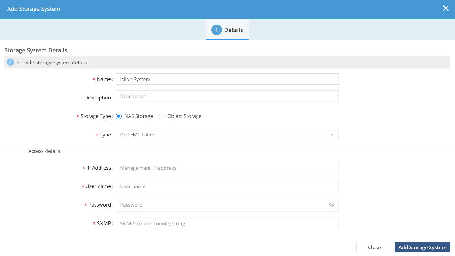 config adding an isilon storage system image1