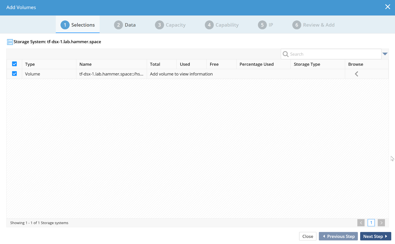 config adding dsx storage volumes image1