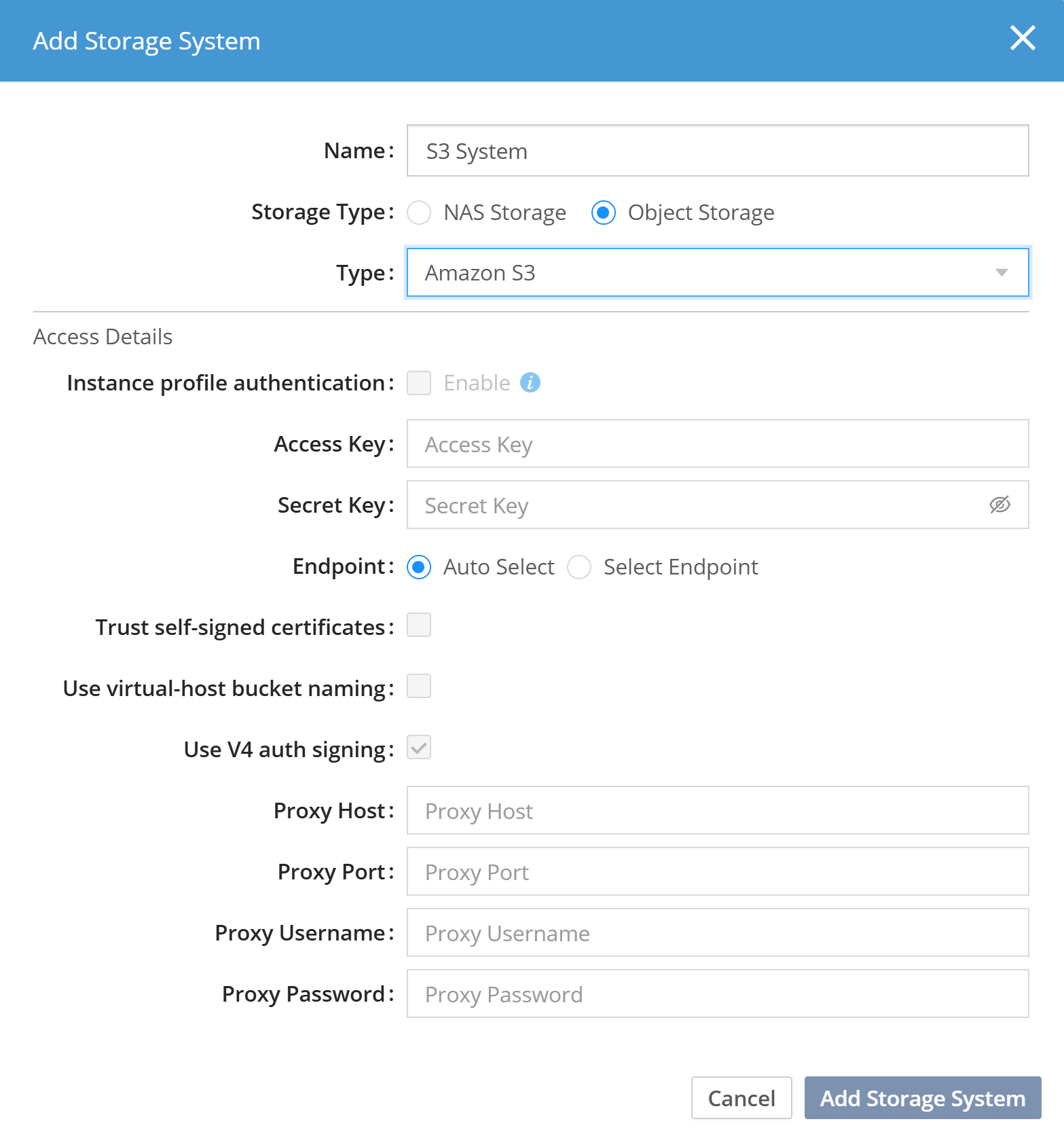 config adding cloud or object storage image1