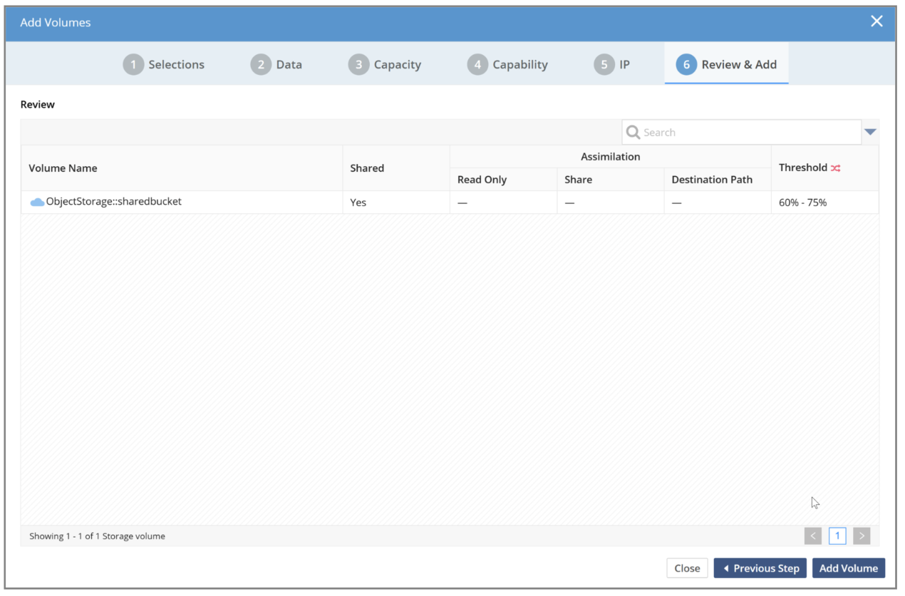 gfsr add a shared bucket using the gui image3