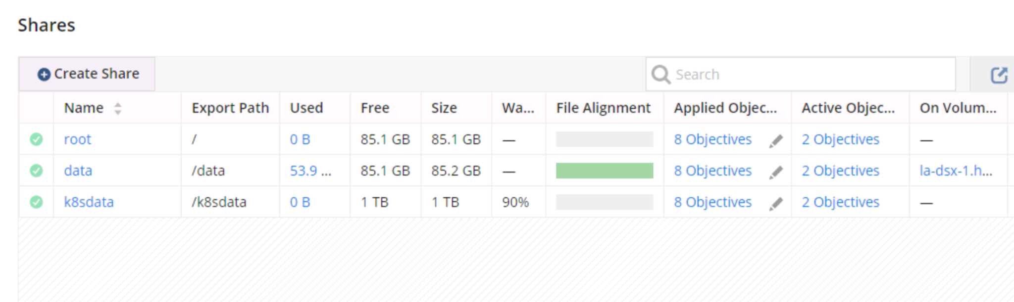k8s create a hammerspace share for the nfs csi driver image3
