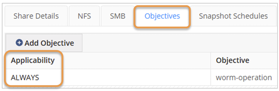 worm configuring a worm share including an expiration date image3