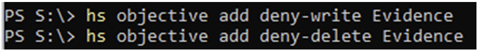 worm setting deny write and deny delete on a directory using hstk image3