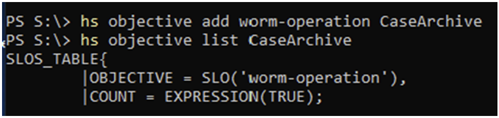 worm setting worm operation on a directory using hstk image2
